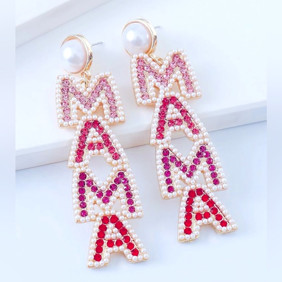 Nwt MAMA glamorous earrings - Picture 4 of 8